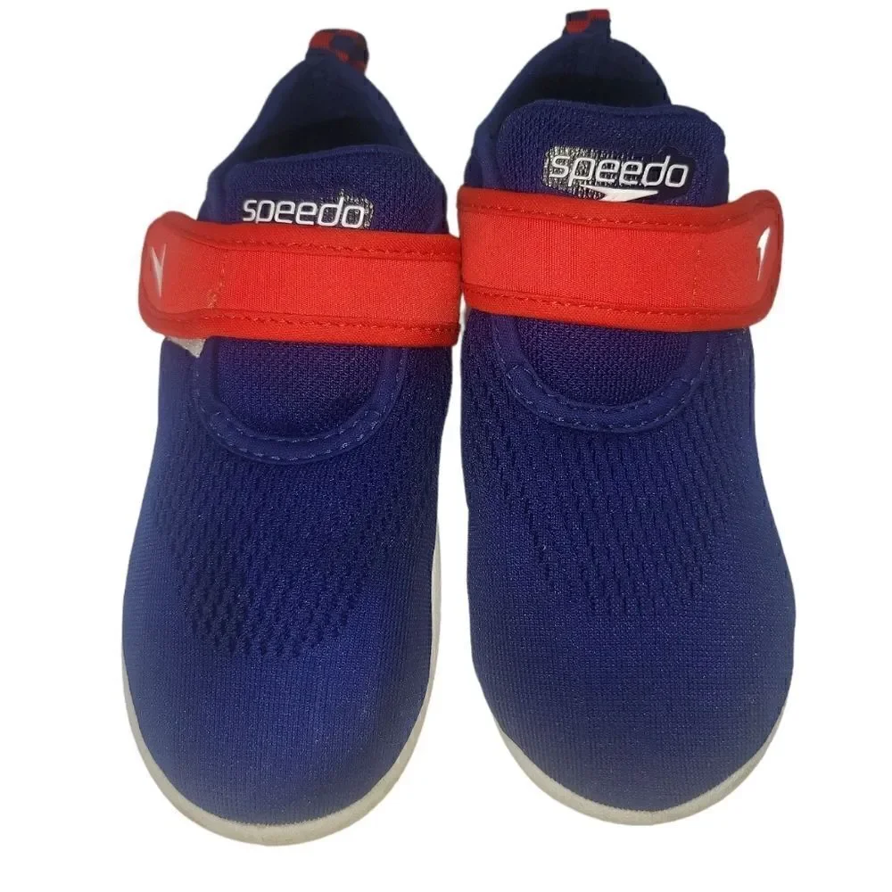 Speedo NWT Boy's XL (11-12) Blue Mesh Shore Explore Rubber Sole Water Shoes
